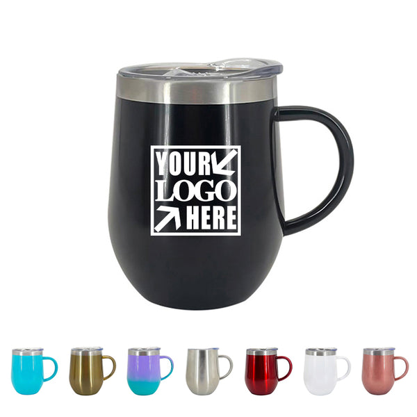 Reusable Travel Coffee Mug with Lid and Handle