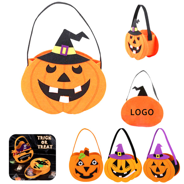 Halloween Pumpkin Felt Tote Bag