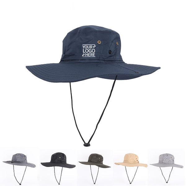 Unisex Classical Sun Protection Visor Drawstring Bucket Hat