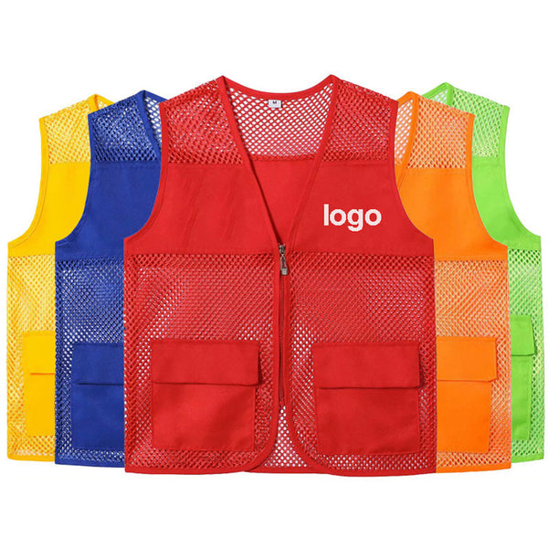 Mesh style volunteer vest customization