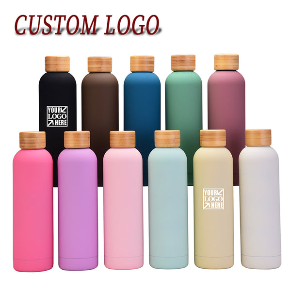 25.3 oz/ 750ml Bamboo Lid Double Wall Vacuum Bottle