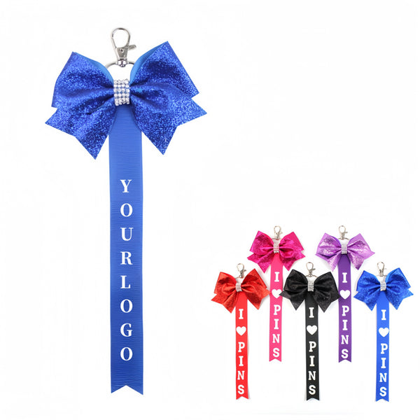 Ribbon Bow Cheer Keychain