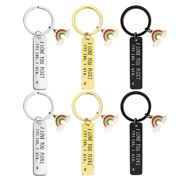 Gay Pride Rainbow Charm Keychain