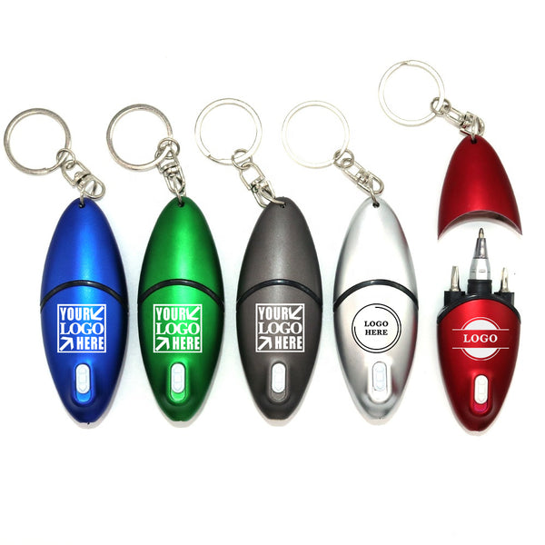 5 in 1 Tool Pen LED Light Key Ring