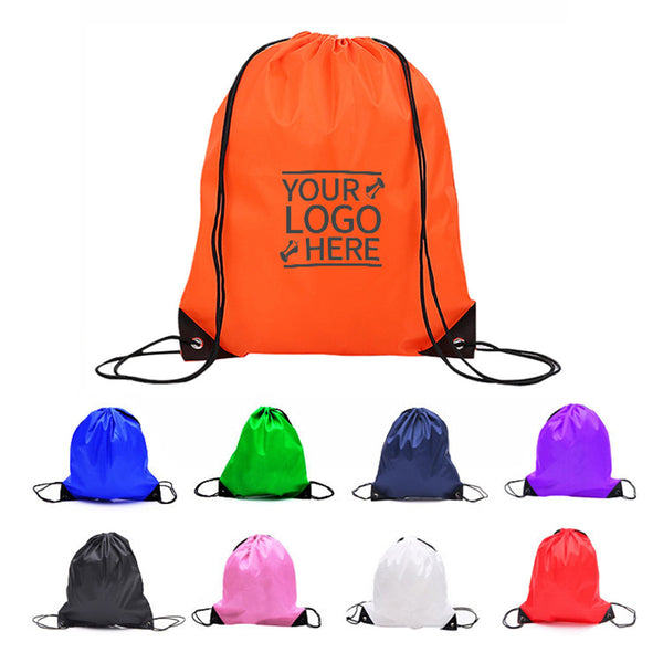 Sport Training Gym Travel Polyester Drawstring Backpacks
