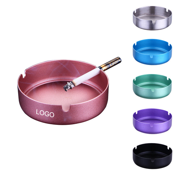 Store Lacquer Stainless Steel Round Ashtray