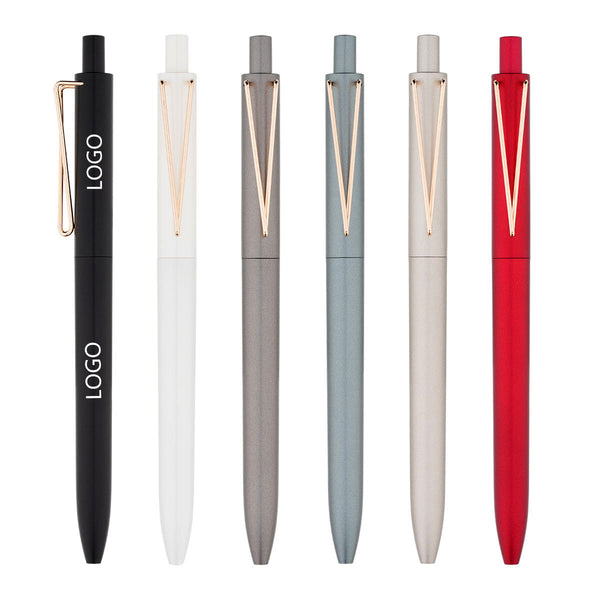 V-shaped Clip Retracable Gel Pen