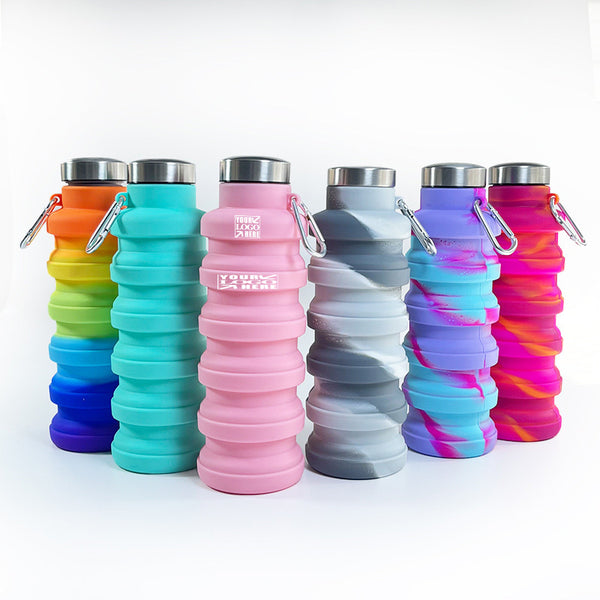 17 Oz Foldable Silicone Water Bottle