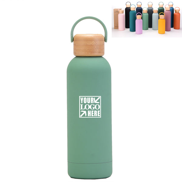 550ml stainless steel thermos Bottle with wooden lid