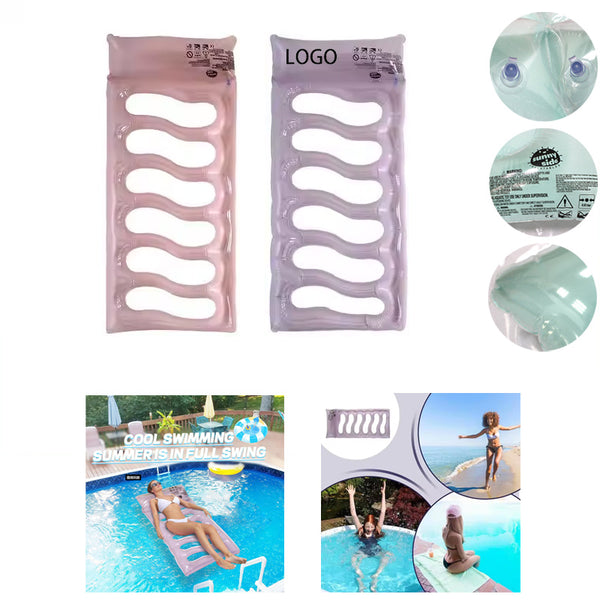 PVC Inflatable Pool Mat Hollow Floating Row