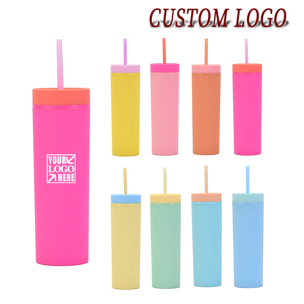 Bulk Straw Cold Drinking Iced Water Cup Straight Tumbler