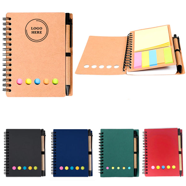 Kraft Paper Notebook with Sticky Note