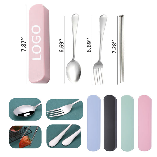 Three-Piece Stainless Steel Tableware Set