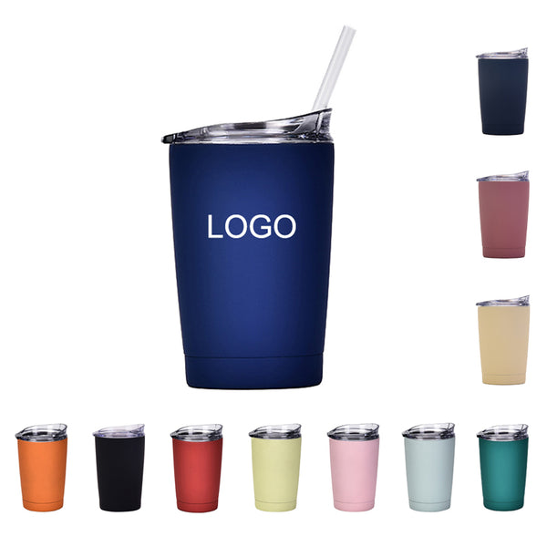 Coffee Drinkware Double Wall Tumbler Cup With Straw