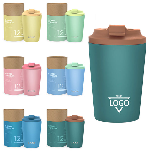 12oz Double Wall Portable Flip-top Coffee Lid