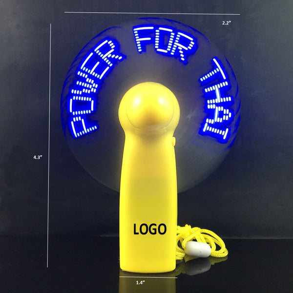 Flashing Word Handheld Advertising Fan