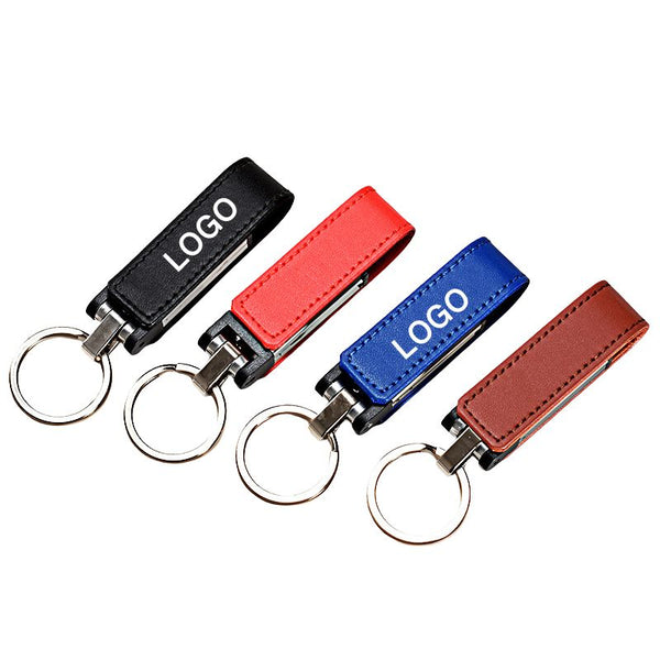 64G USB keychain With Leather Cover