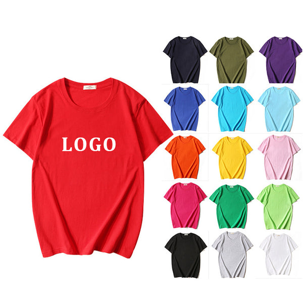 Blank T-shirt Advertising Round Neck Cotton Short Sleeve