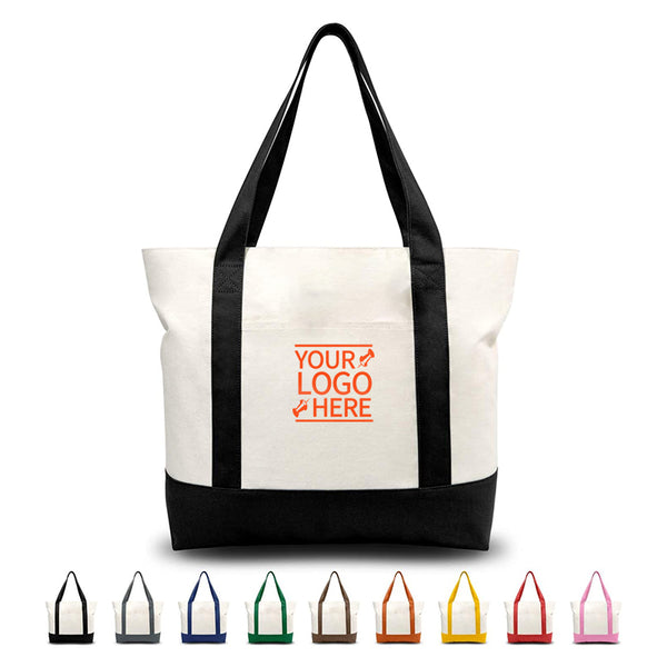 Heavy Duty Canvas Tote Bag with an External Pocket