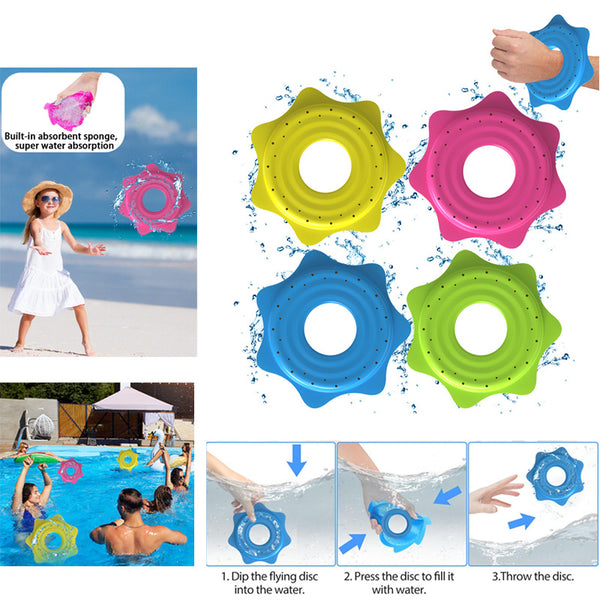 Beach Silicone Water-spraying Flying Discs Toy