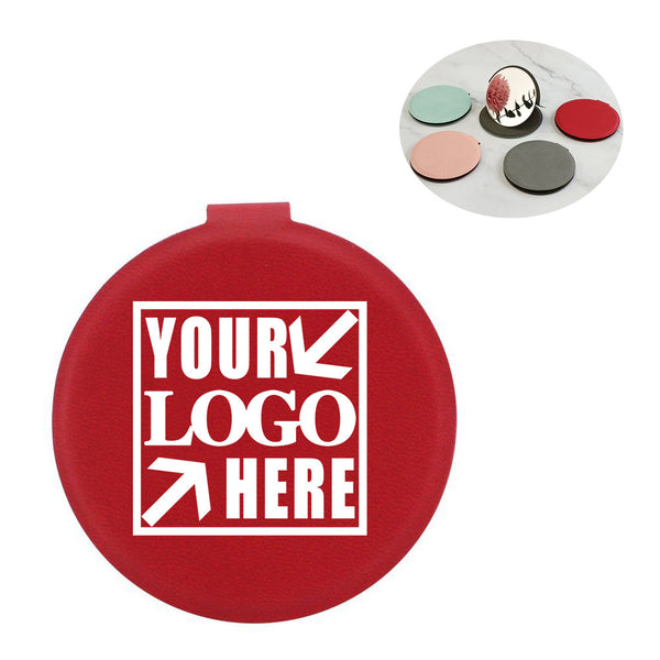 Portable Round Mirror With PU Leather