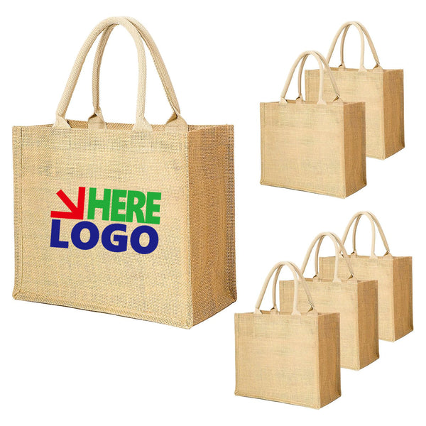 Natural Burlap Jute Tote Bags