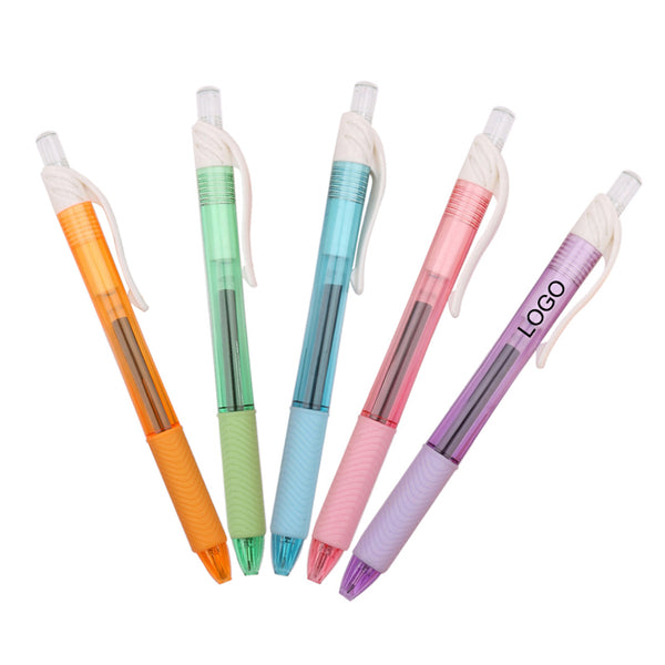 Retractable Liquid Gel Pen With Rubber Grip