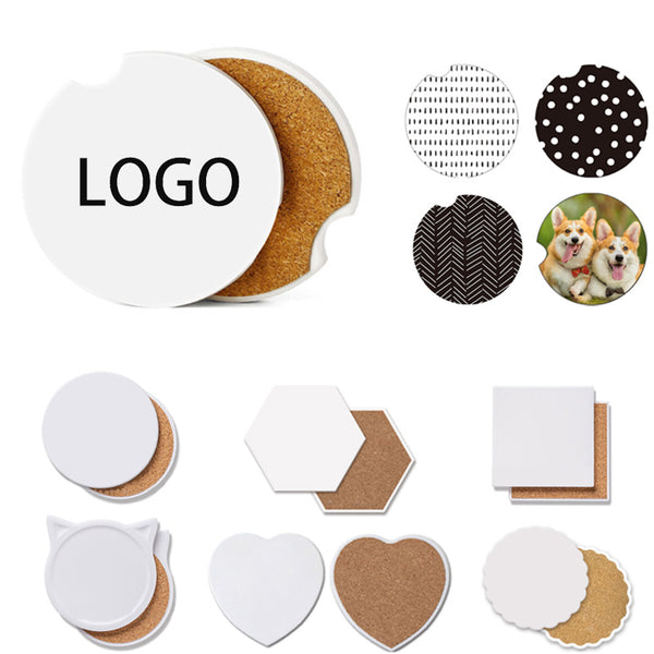 Ceramic Coasters with Cork Back