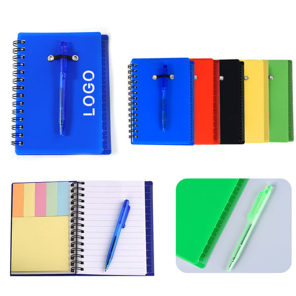 Spiral Sticky Note Jotter With Pen