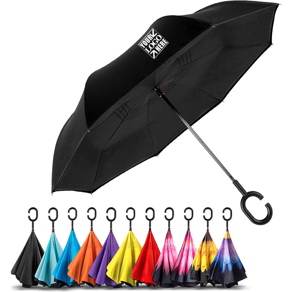 C-Shaped Handle Reverse Umbrella