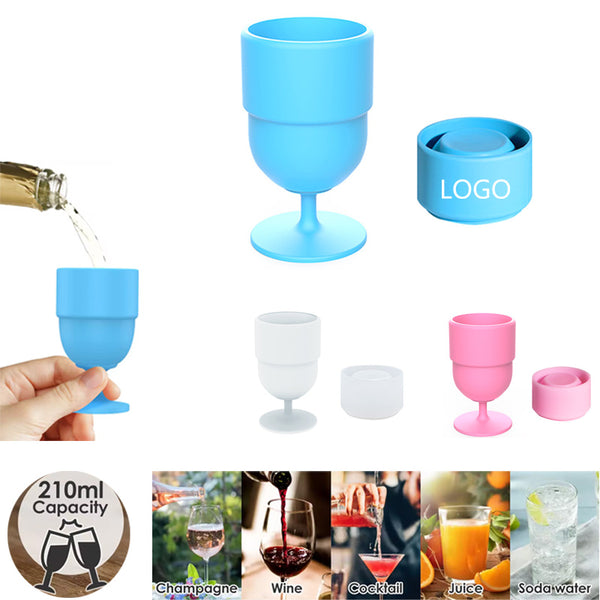 7oz Collapsible Silicone Wine Cups