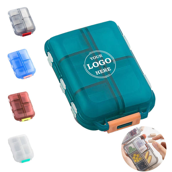 10-Grid Double-Layer Portable Pill Box