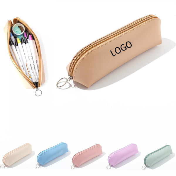 Large Capacity PU Leather Pencil Case