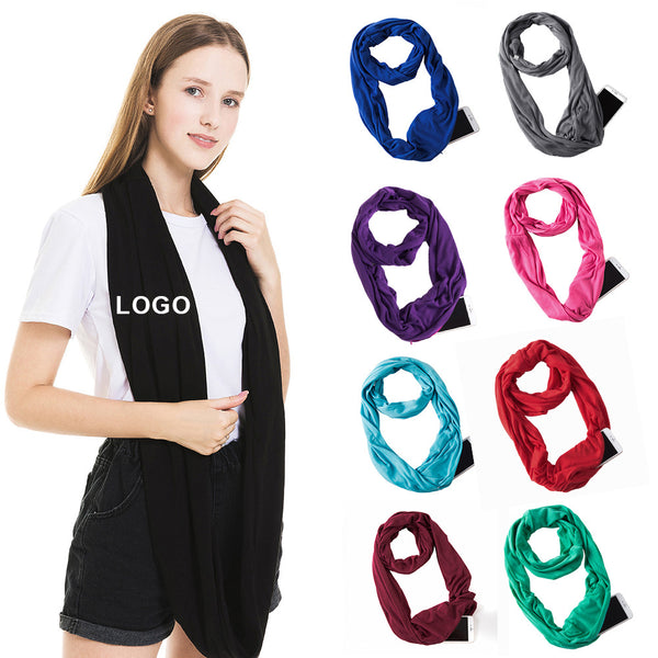 Creative new style women's solid color sweat-absorbent scarf