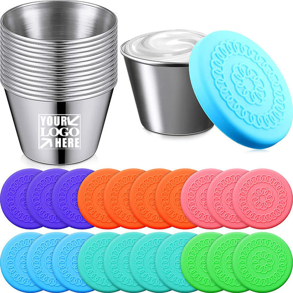 Stainless Steel Sauce Bowl with Silicone Lid