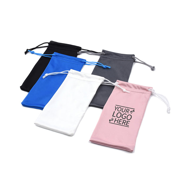 Soft Protection Microfiber Drawstring Sunglasses Pouch