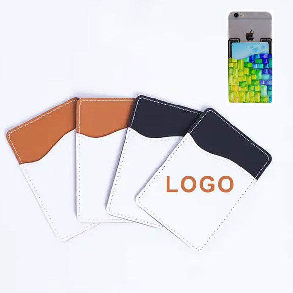 Mobile phone back sticker card case leather PU