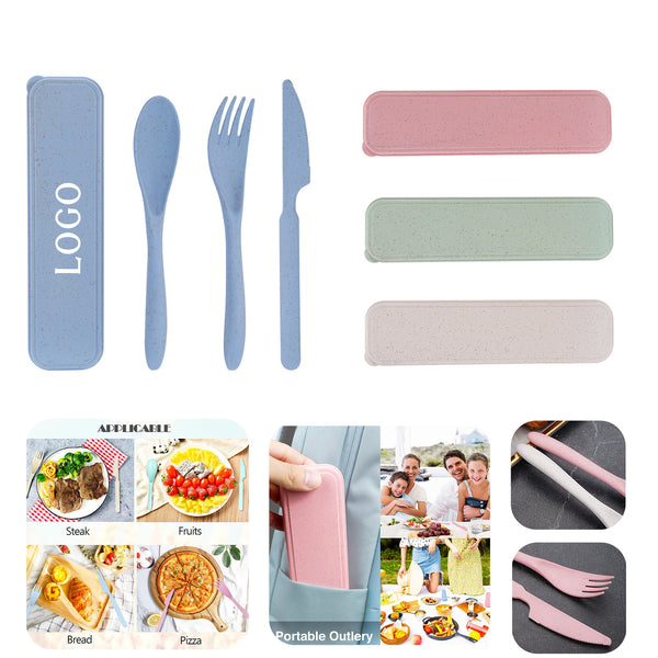 4 Sets Wheat Straw Tableware