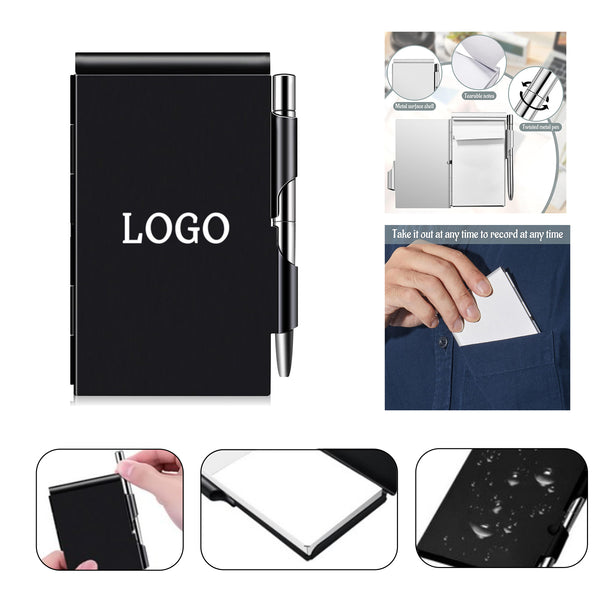 Metal Cover Notebook with Pen