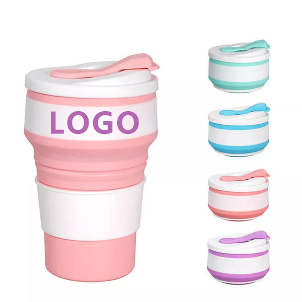 silicone folding cup household portable creative mug