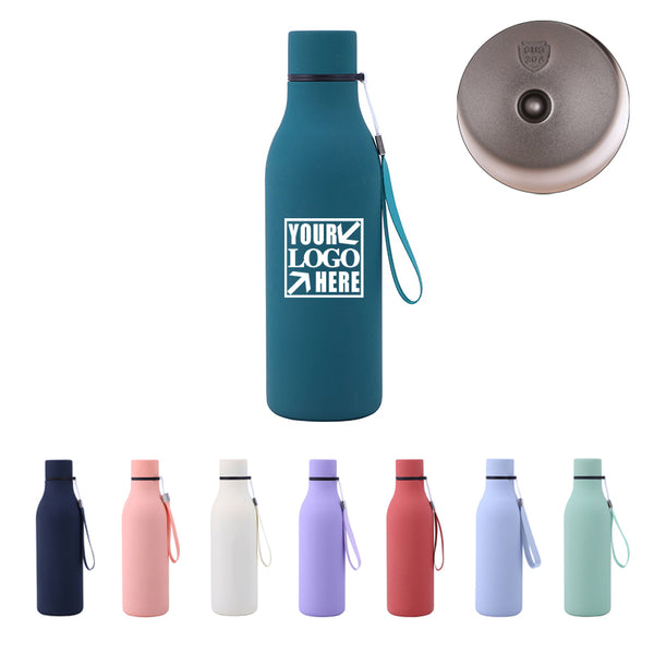 Rubber Varnish 18 oz. Vacuum Bottle With Lid and Sling