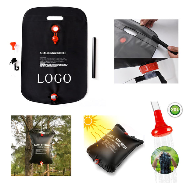 20L Portable Solar Camping Shower Bag
