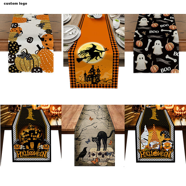 Linen Table Runner for Halloween