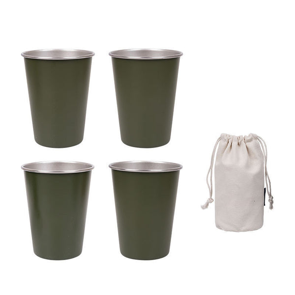 Outdoor Stainless Steel Camping Cup 4 Pack