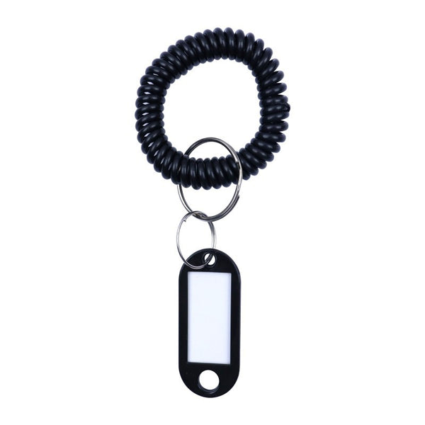 Key Ring Tag with Spring Wrist Band