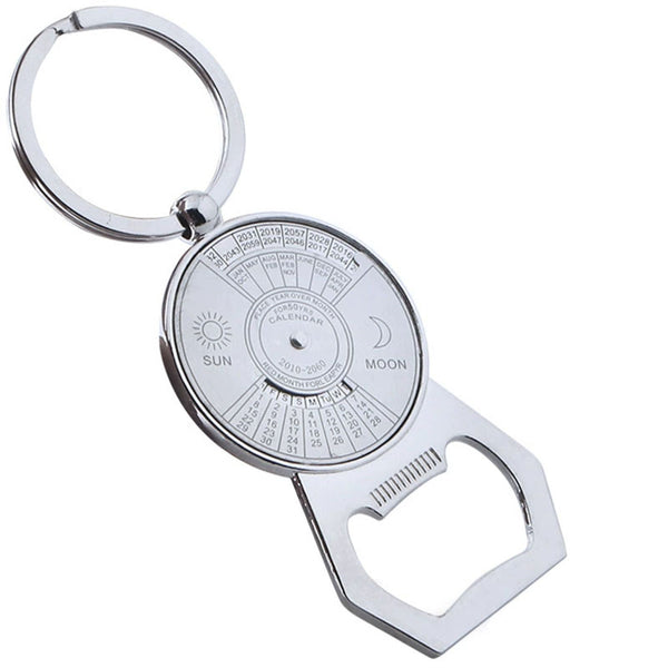 Compass Perpetual Calendar Bottle Opener KeyChain