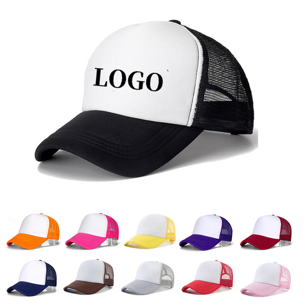 Colorblock Sunscreen Mesh Cloth Breathable Trucker Cap