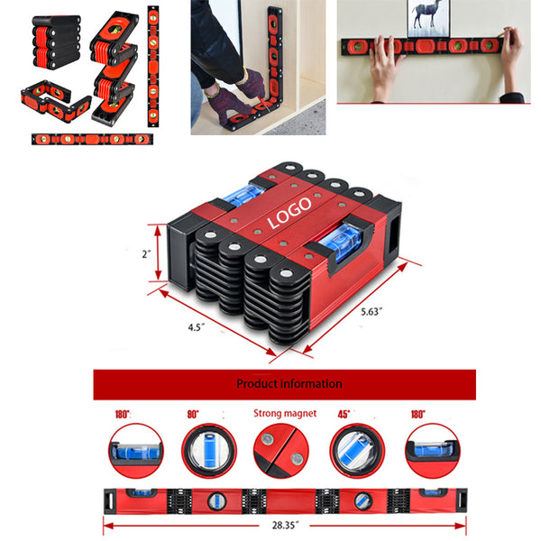 Multifunctional Carpenter Measuring Level Folding Tool