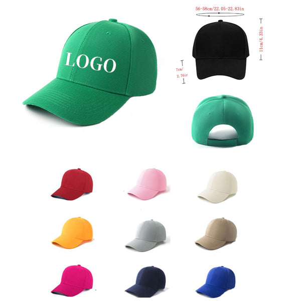 Youth Childrens Cotton Baseball Cap Plain Hat