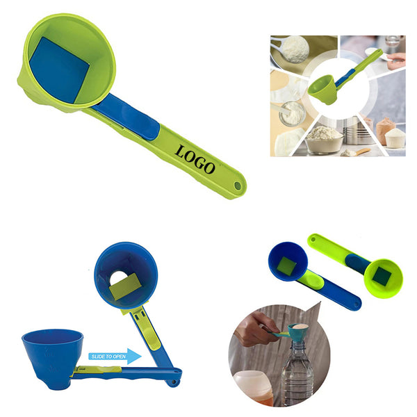 Mess Free Measuring Funnel Sliding Spoon Coffee Colander